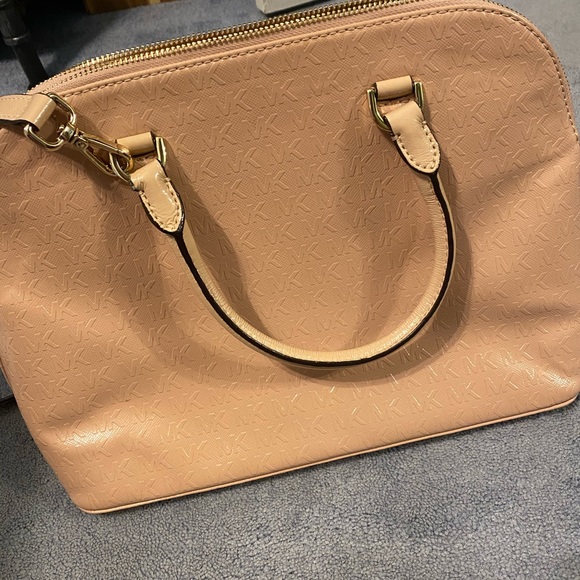 Light Pink/Beige MK Satchel Purse - Picture 3 of 12